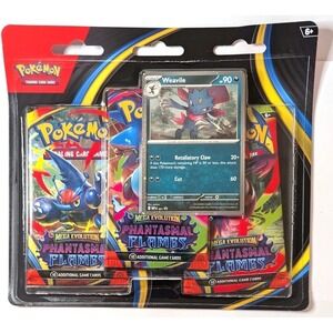 Pokemon TCG: Phantasmal Flames Weavile 3-Pack‎ Blister Box Set Promos Sealed